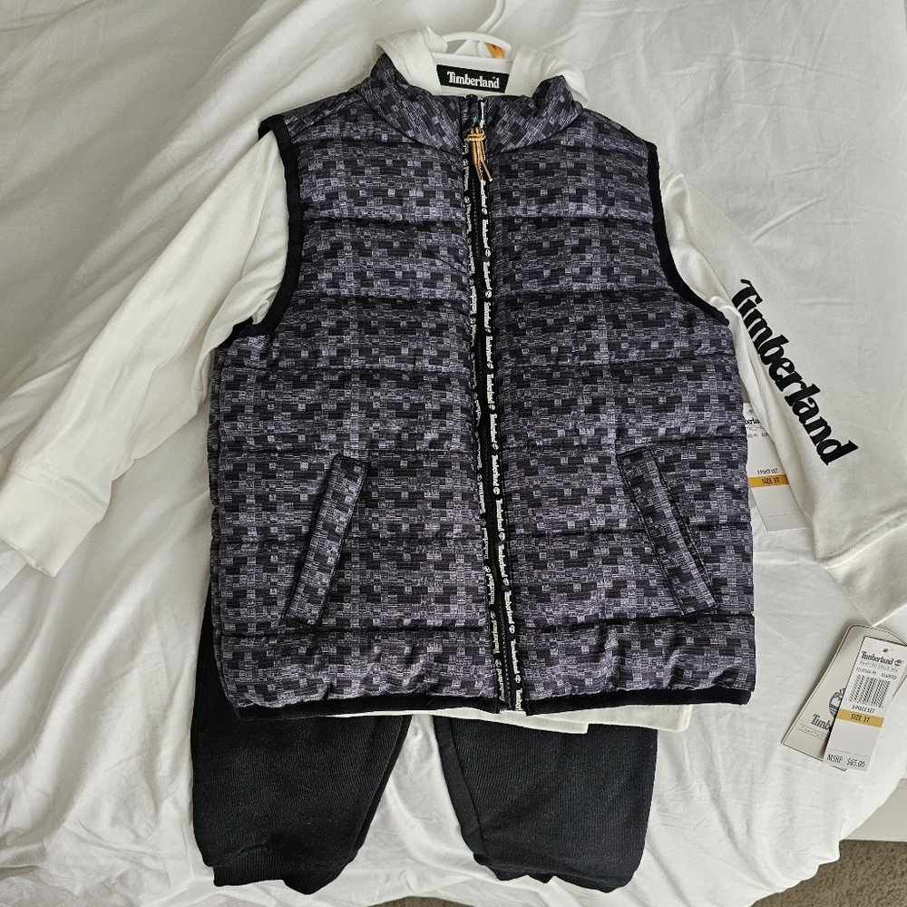 Timberland Toddler Puffer Vest Set